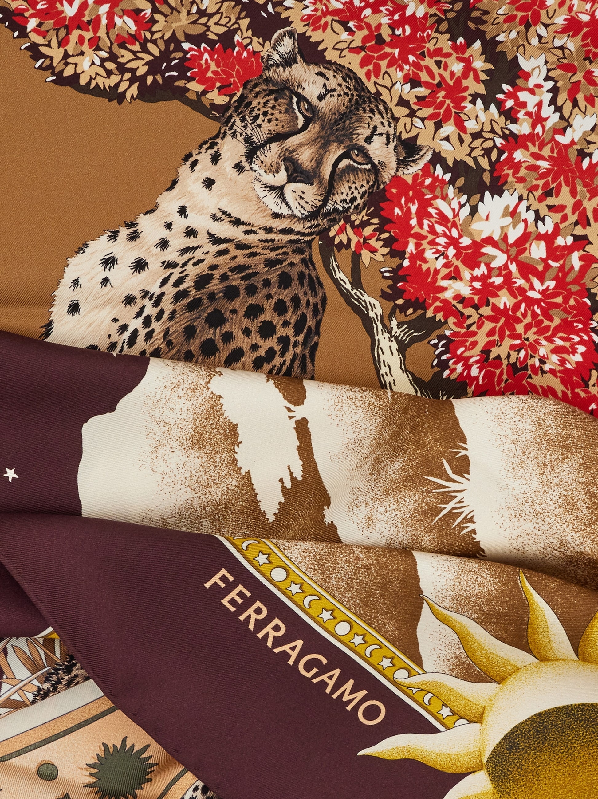 Day & Night print silk foulard - 2