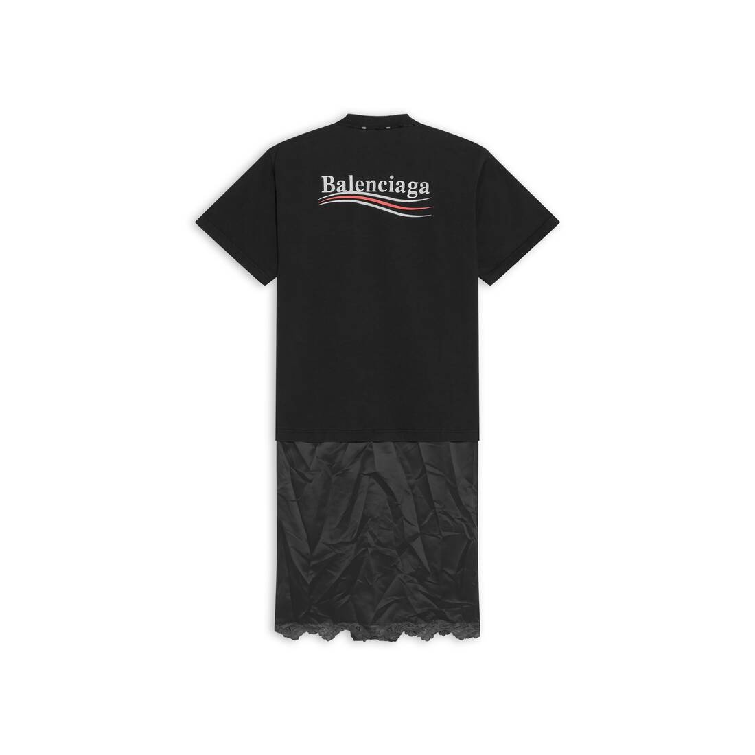 Women's Political Campaign Slip Dress T-shirt in Black - 5