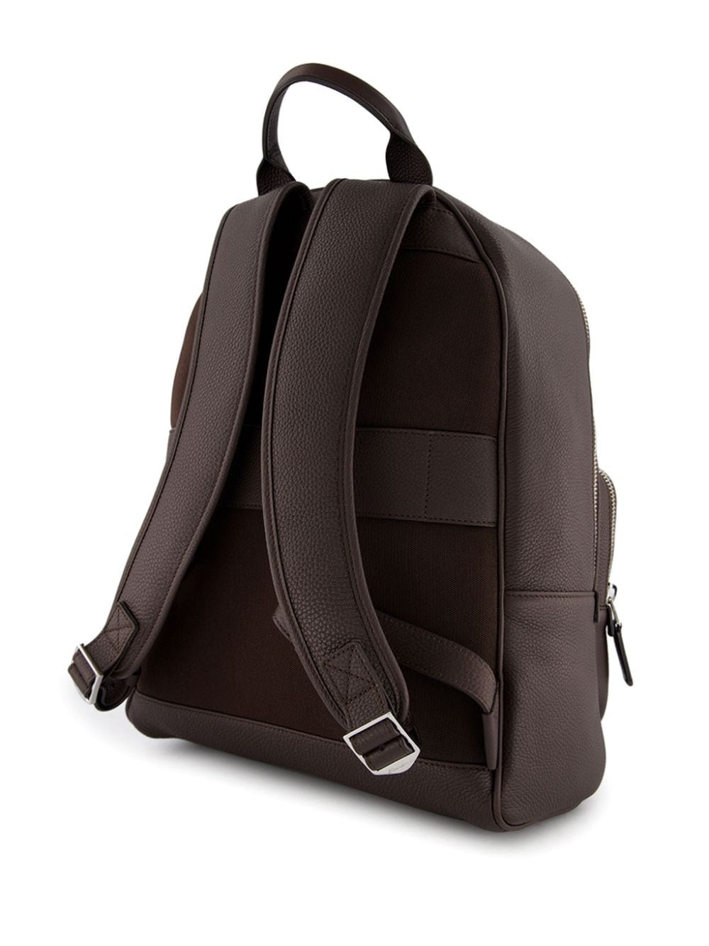 grained-leather backpack - 2