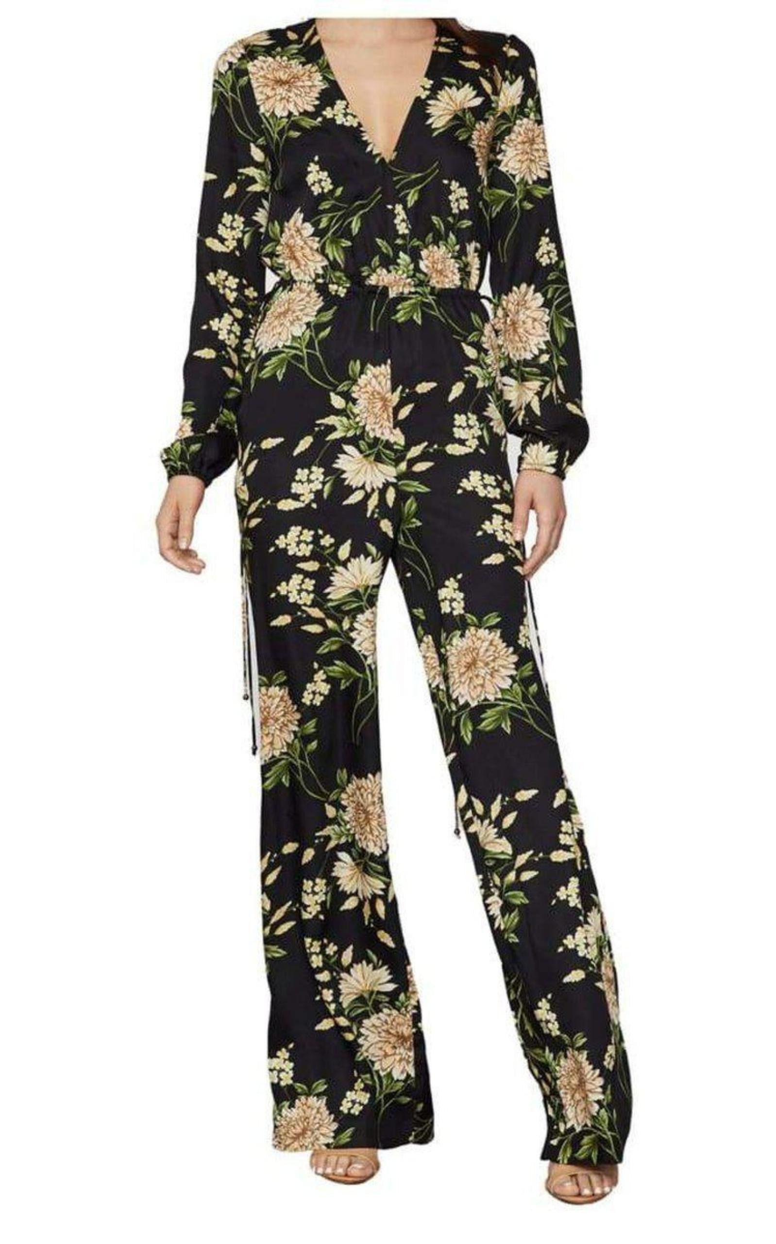BCBGMAXAZRIA - Garden Floral Wide-Leg Jumpsuit - 2