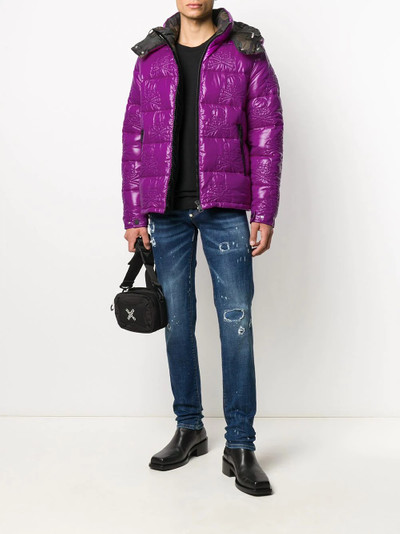 PHILIPP PLEIN nylon skull padded jacket outlook