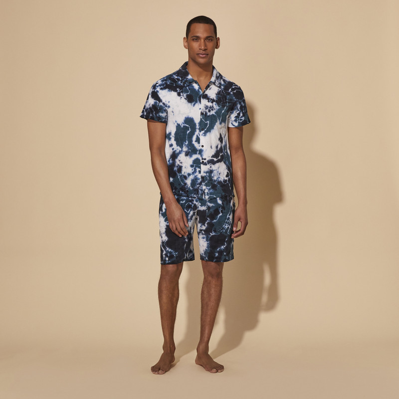 Vilebrequin Men Bowling Terry Shirt Rough Ocean Tie & Dye outlook