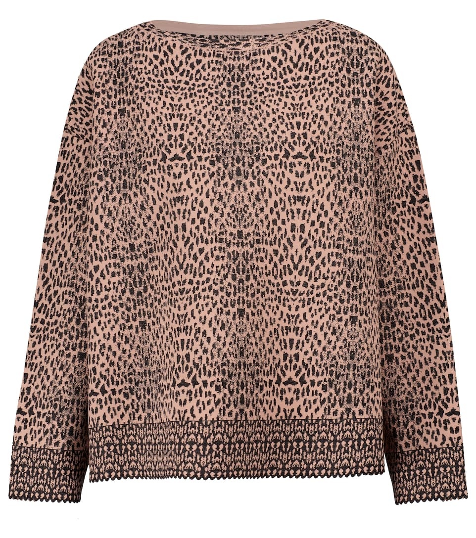 Leopard-jacquard sweater - 1