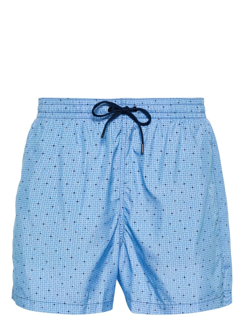 geometric-pattern swim shorts - 1