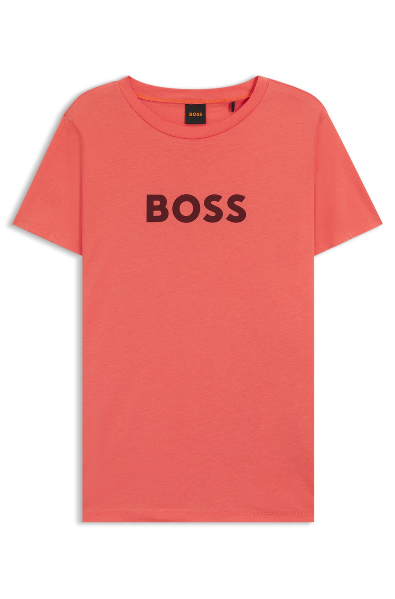 COTTON T-SHIRT WITH CONTRAST LOGO STRIPE 1