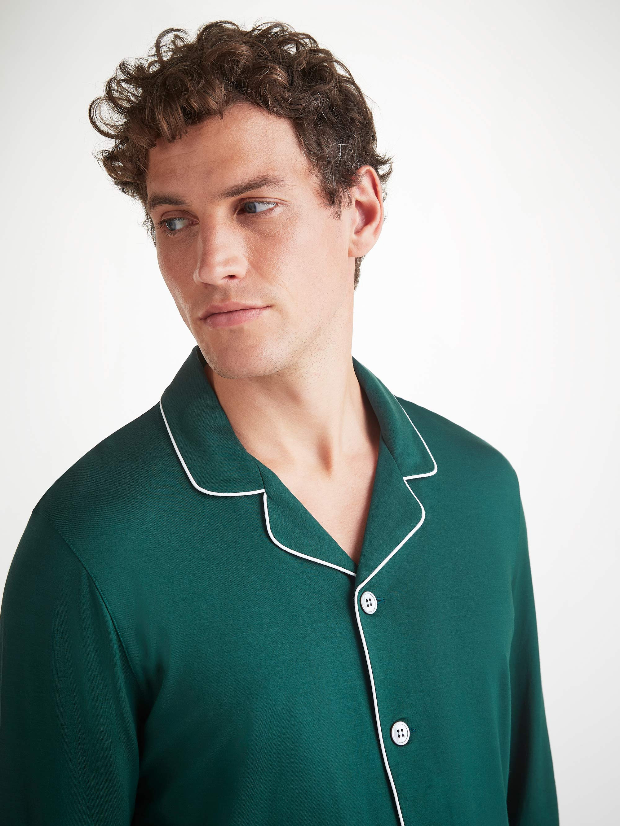 Men's Pajamas Basel Micro Modal Stretch Pine Green - 6