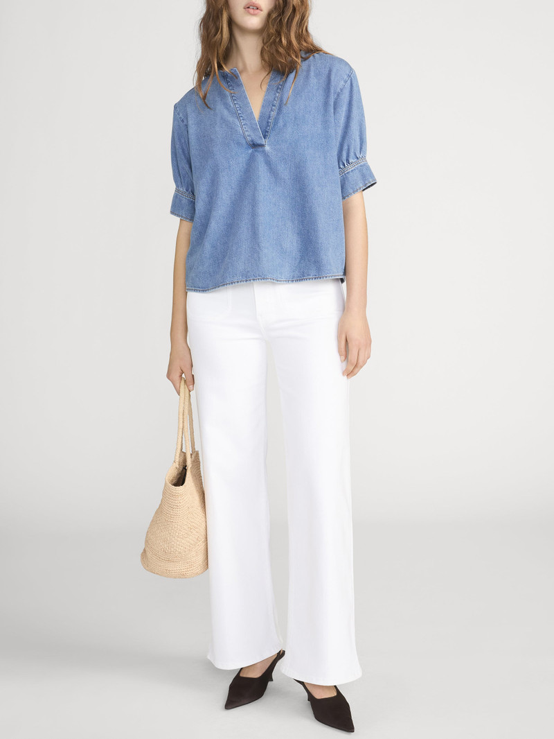 FRAME The Denim V-neck Popover Top outlook