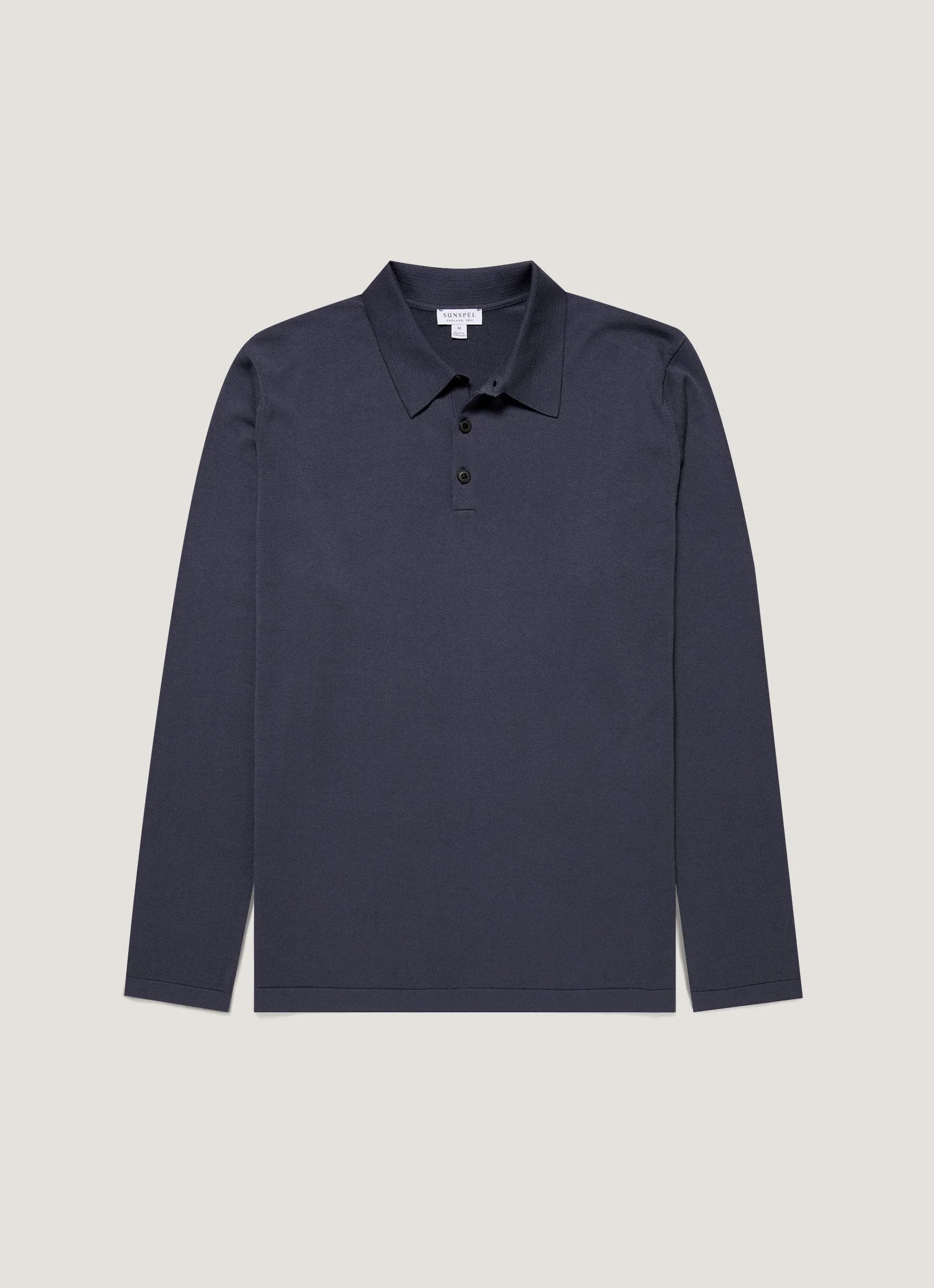 Long Sleeve Sea Island Cotton Polo Shirt - 1