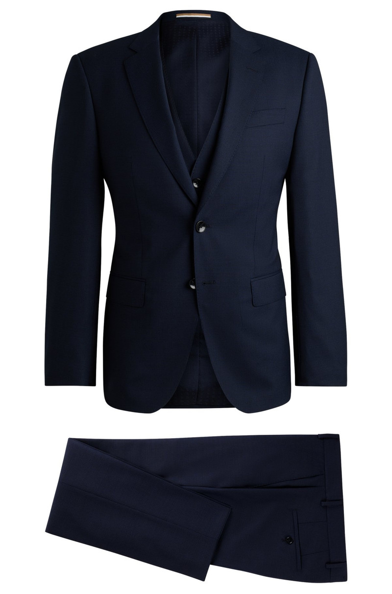 SLIM-FIT SUIT IN PATTERNED STRETCH WOOL 9