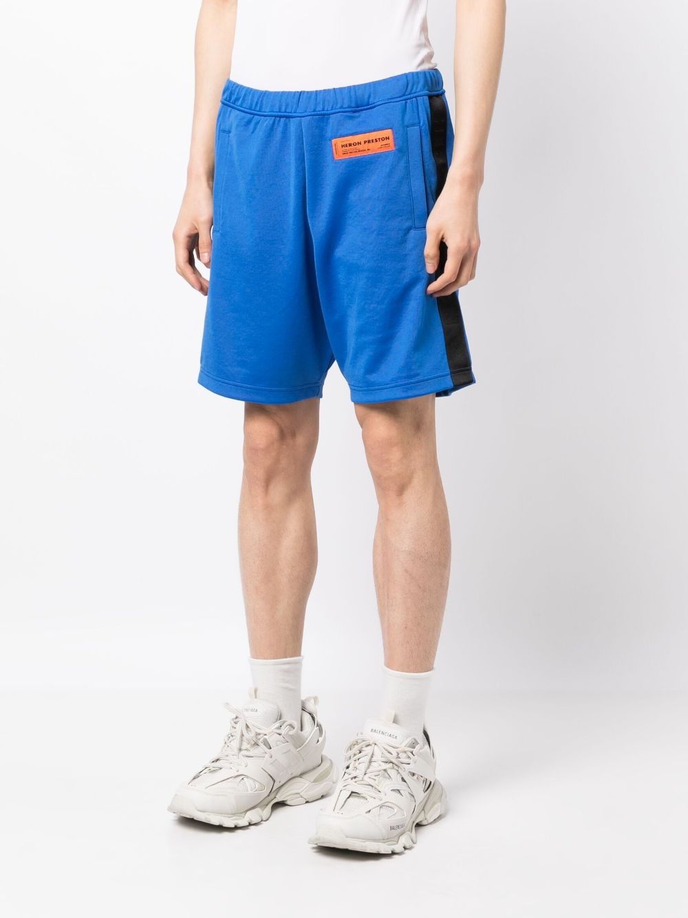 logo-patch track shorts - 3