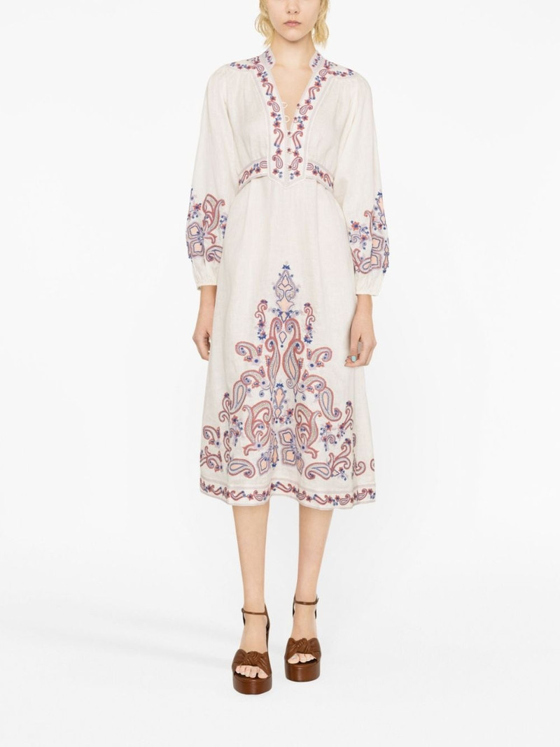 Zimmermann Devi floral-embroidery midi dress outlook