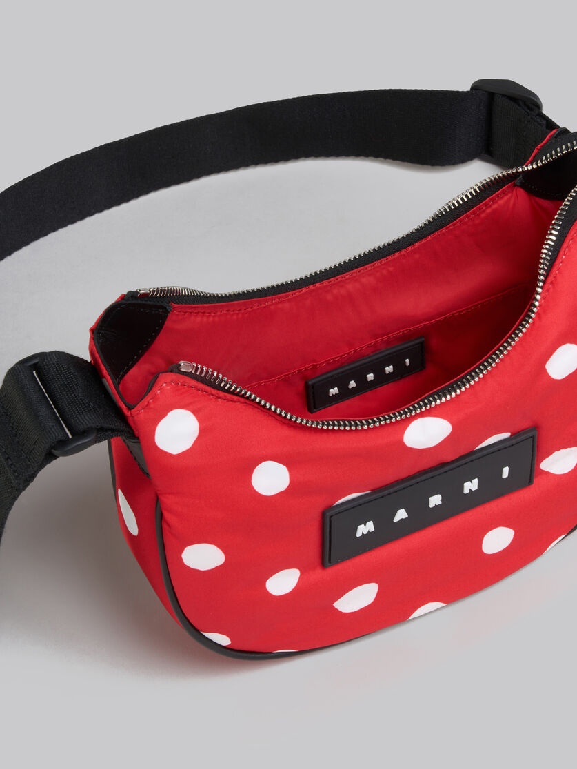 RED POLKA-DOT PUFF HOBO SMALL BAG - 4