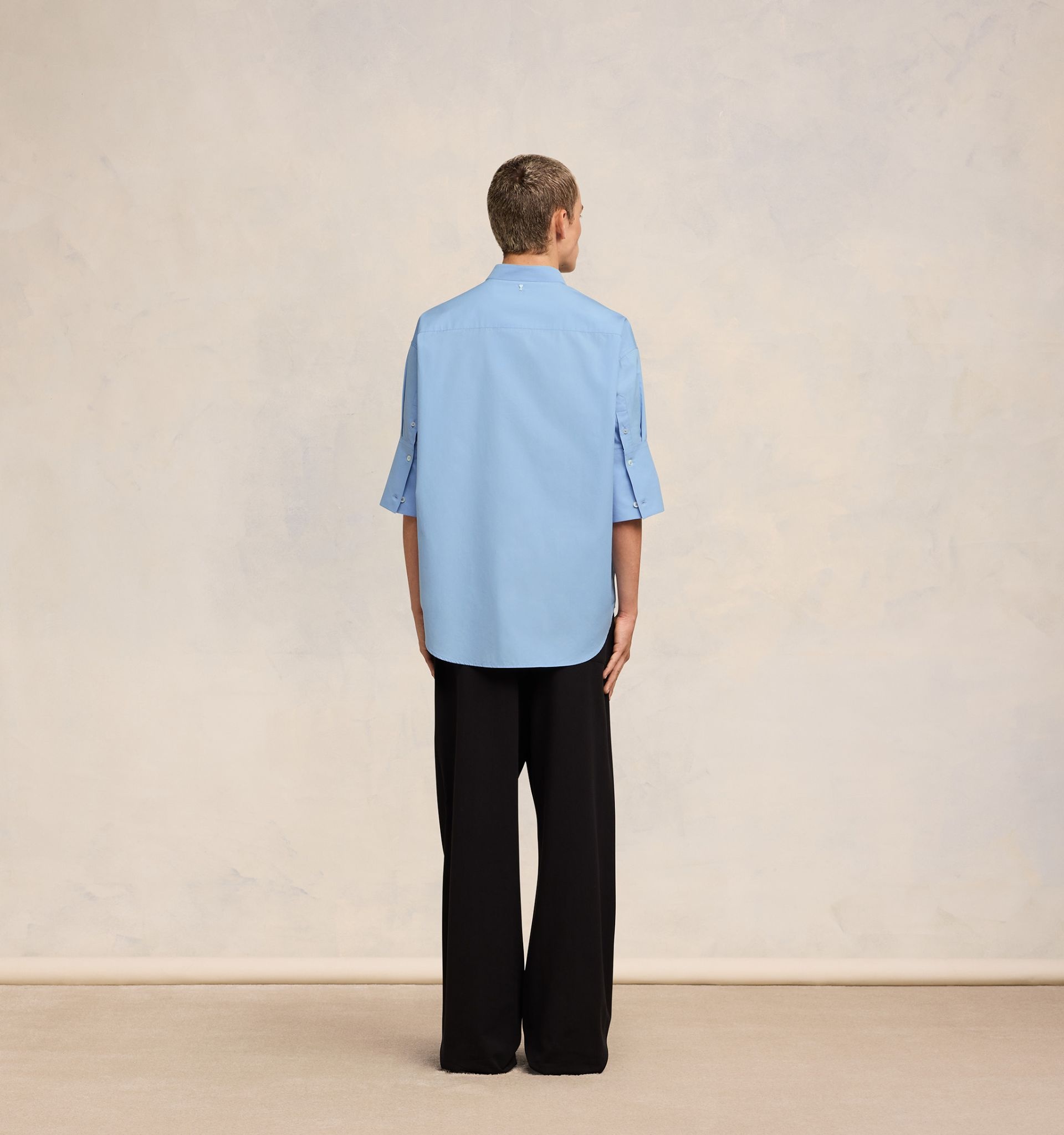 Oversize Shirt With Mao Collar - 5