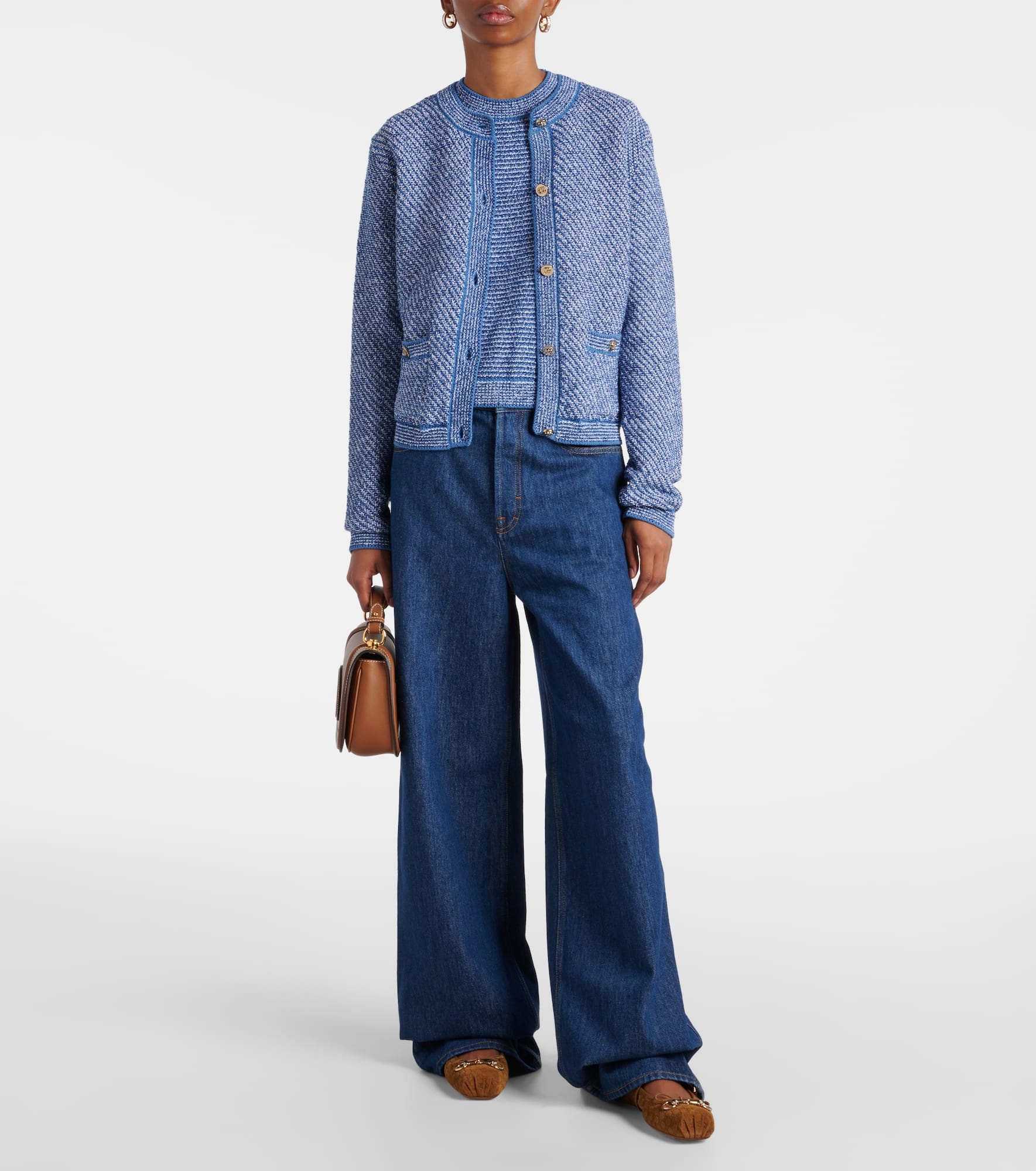 Double G cotton-blend cardigan - 2