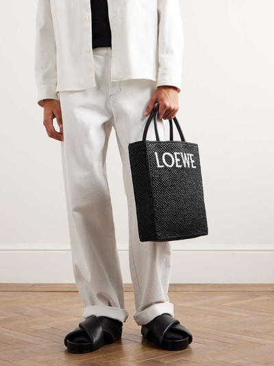 Loewe Standard A4 Logo-Embroidered Raffia Tote Bag outlook