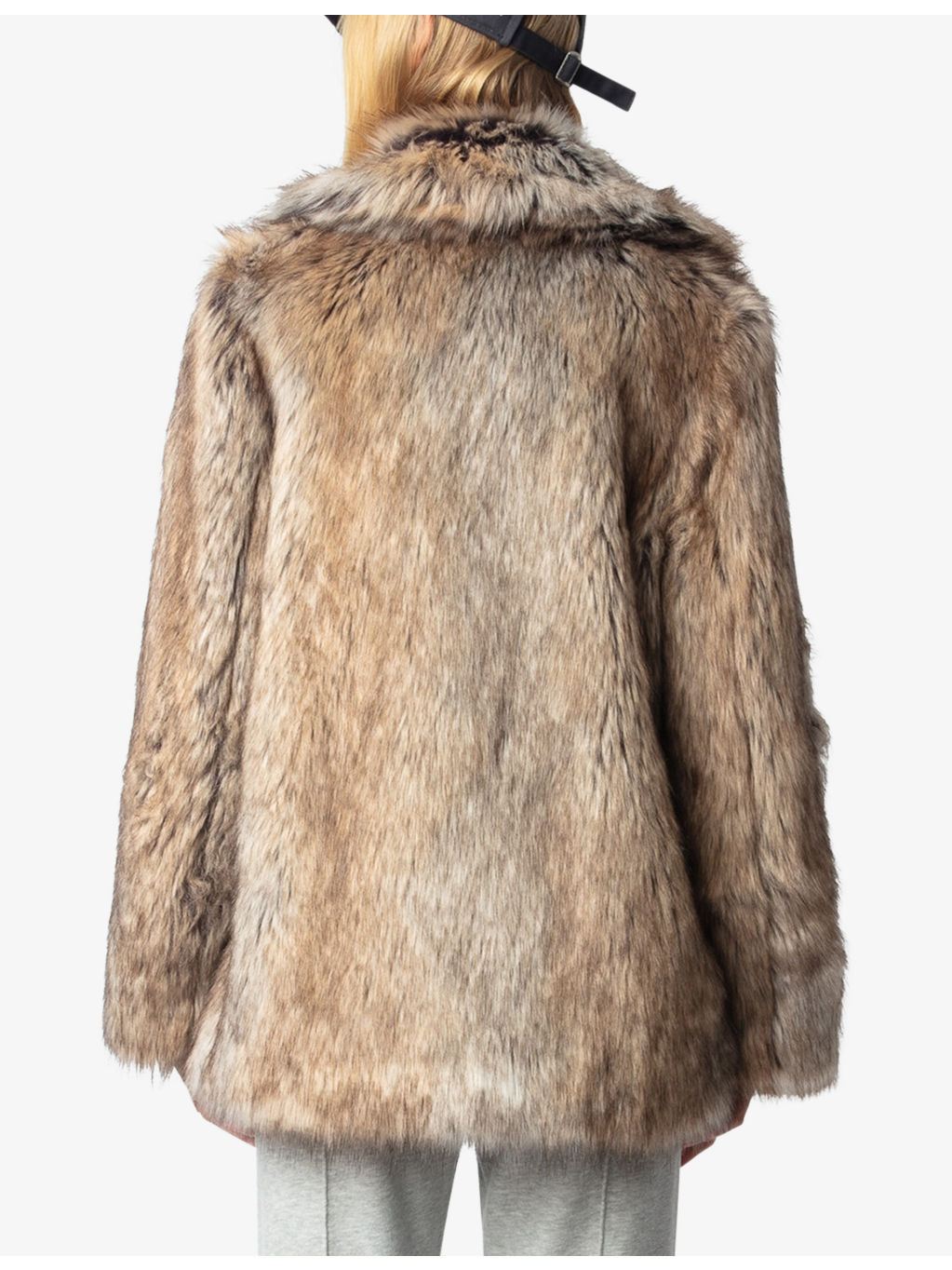 Faune open-collar faux-fur coat - 4