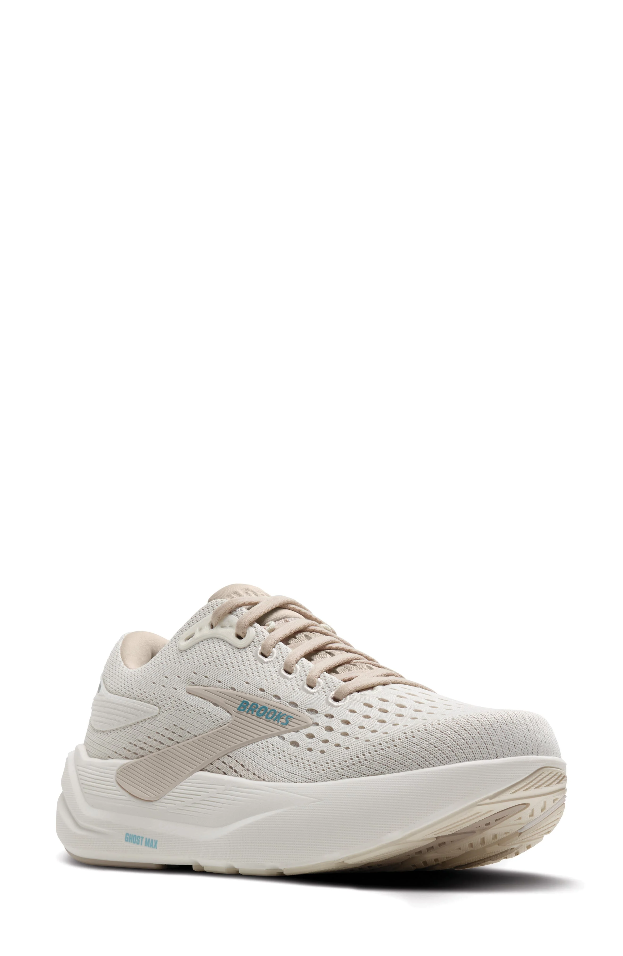 Brooks Ghost Max 3 Running Shoe in Coconut/Chateau Grey/Blue at Nordstrom - 1