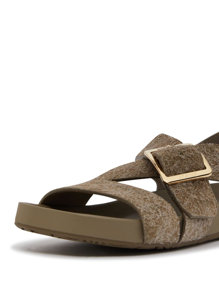 Ease flat sandals in brushed suede - 6