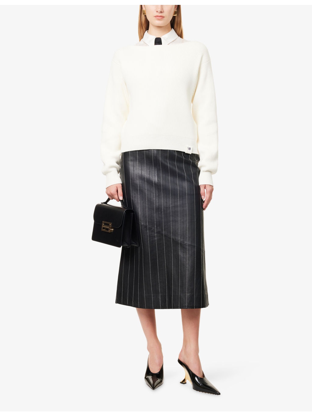 Wide-Neck Knitted Stretch Cotton And Silk Jumper - 2