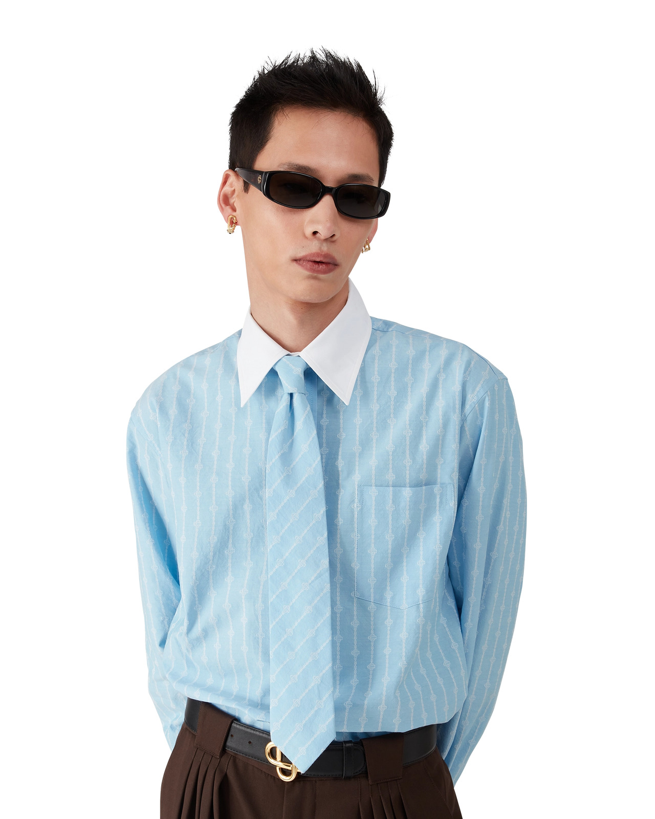 Laurel Stripe Jacquard Shirt | Casablanca Paris - 4
