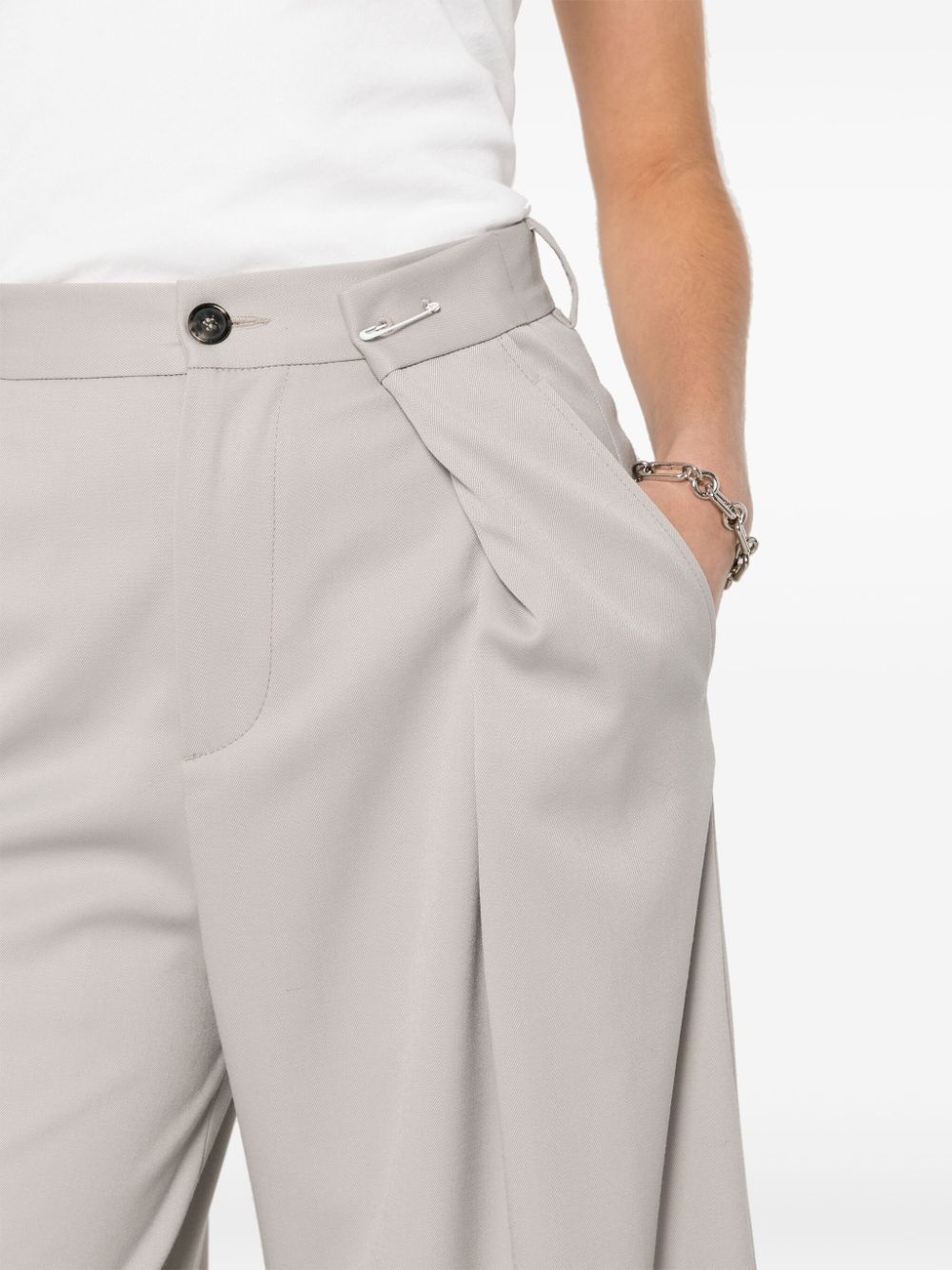 tailored wide-leg trousers - 5