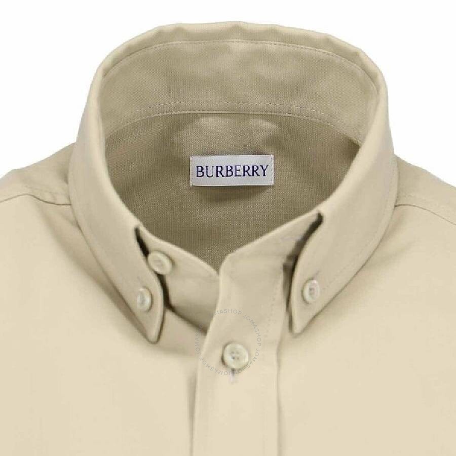 Burberry Logo-Embroidered Short Sleeve Poplin Shirt - 3