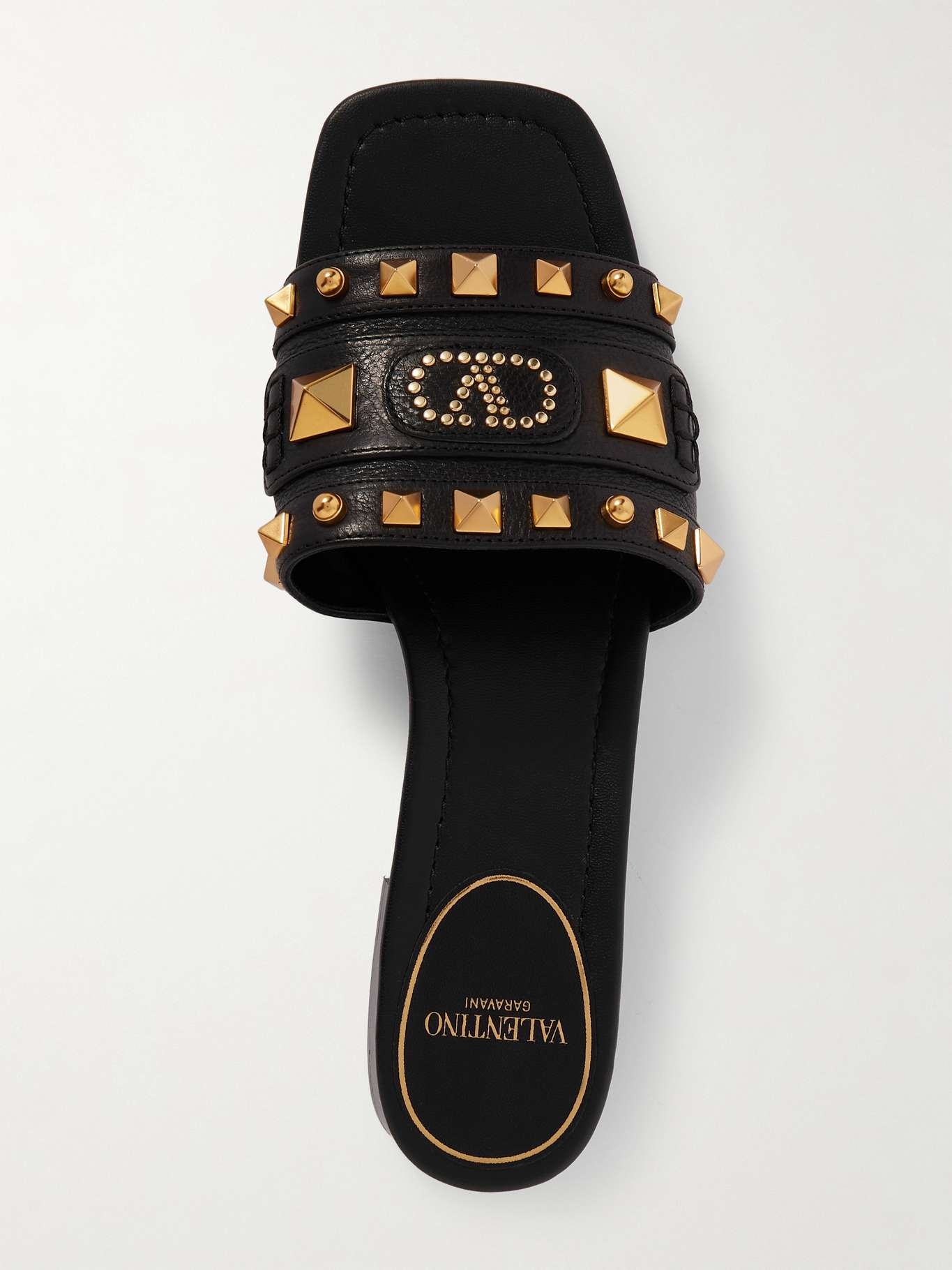 Plaster Caster studded leather slides Black - 5