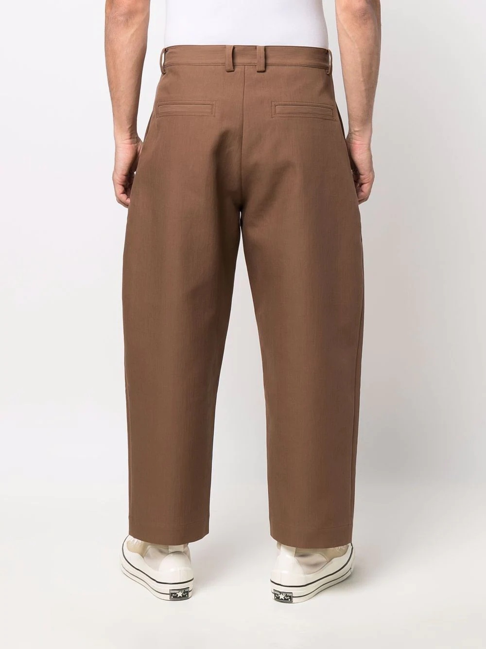 cropped high-waisted trousers - 4