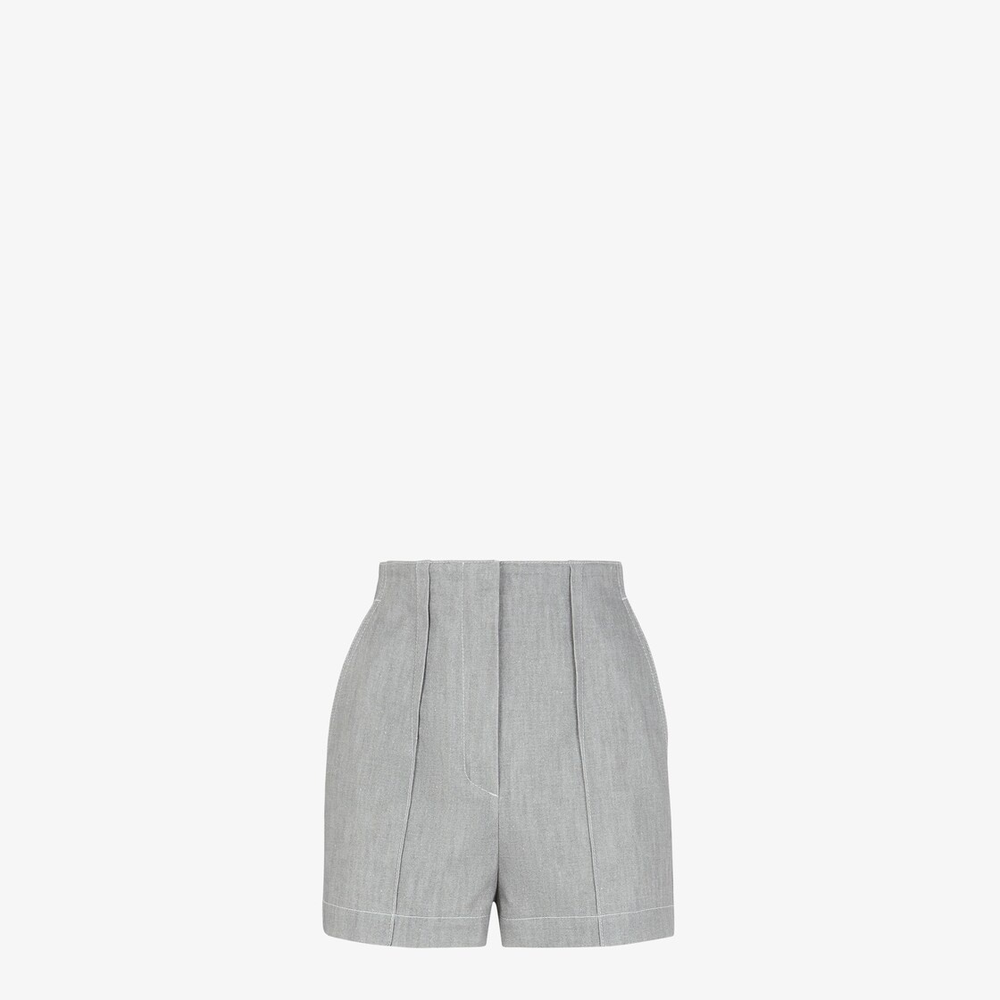 Gray chambray shorts - 1