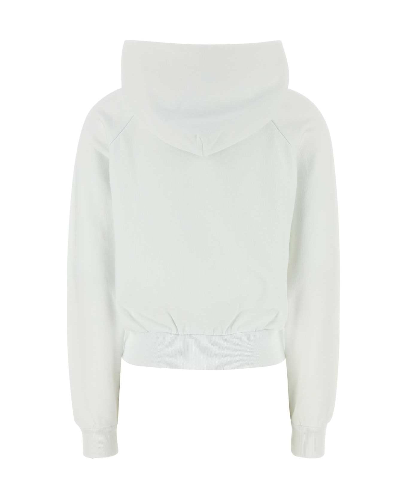 White Cotton Sweatshirt - 2