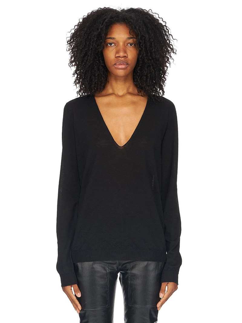 V-neck virgin wool top 1