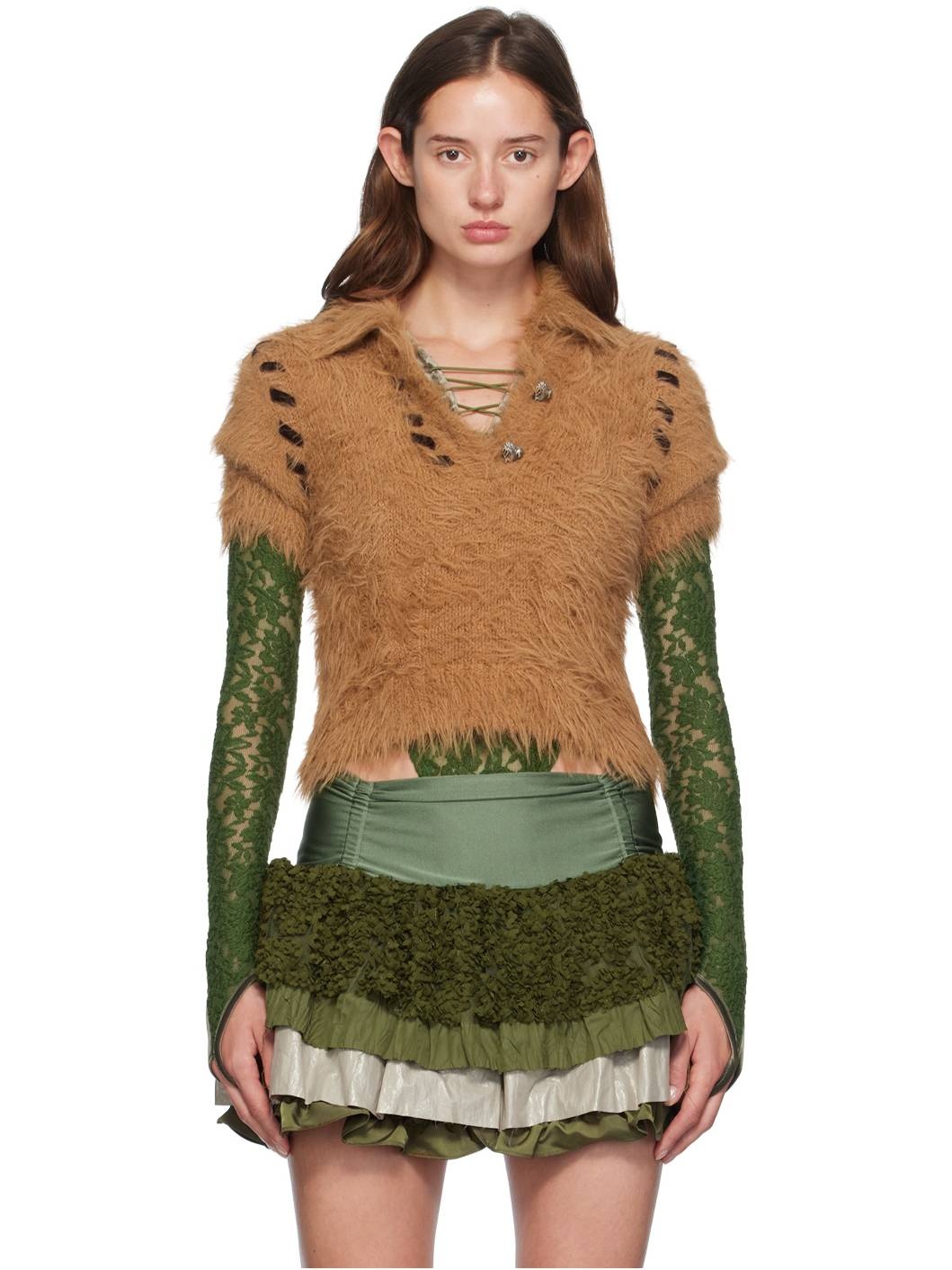 Brown Bear Knit Polo - 1