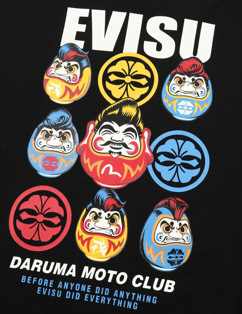 POMPADOUR DARUMA AND KAMON PRINT SWEATSHIRT 7