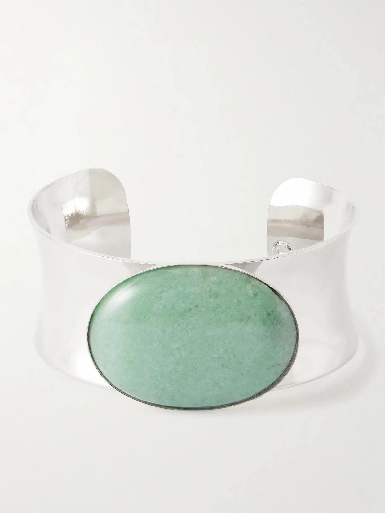 Johanna Silver-tone Aventurine Bangle - 1