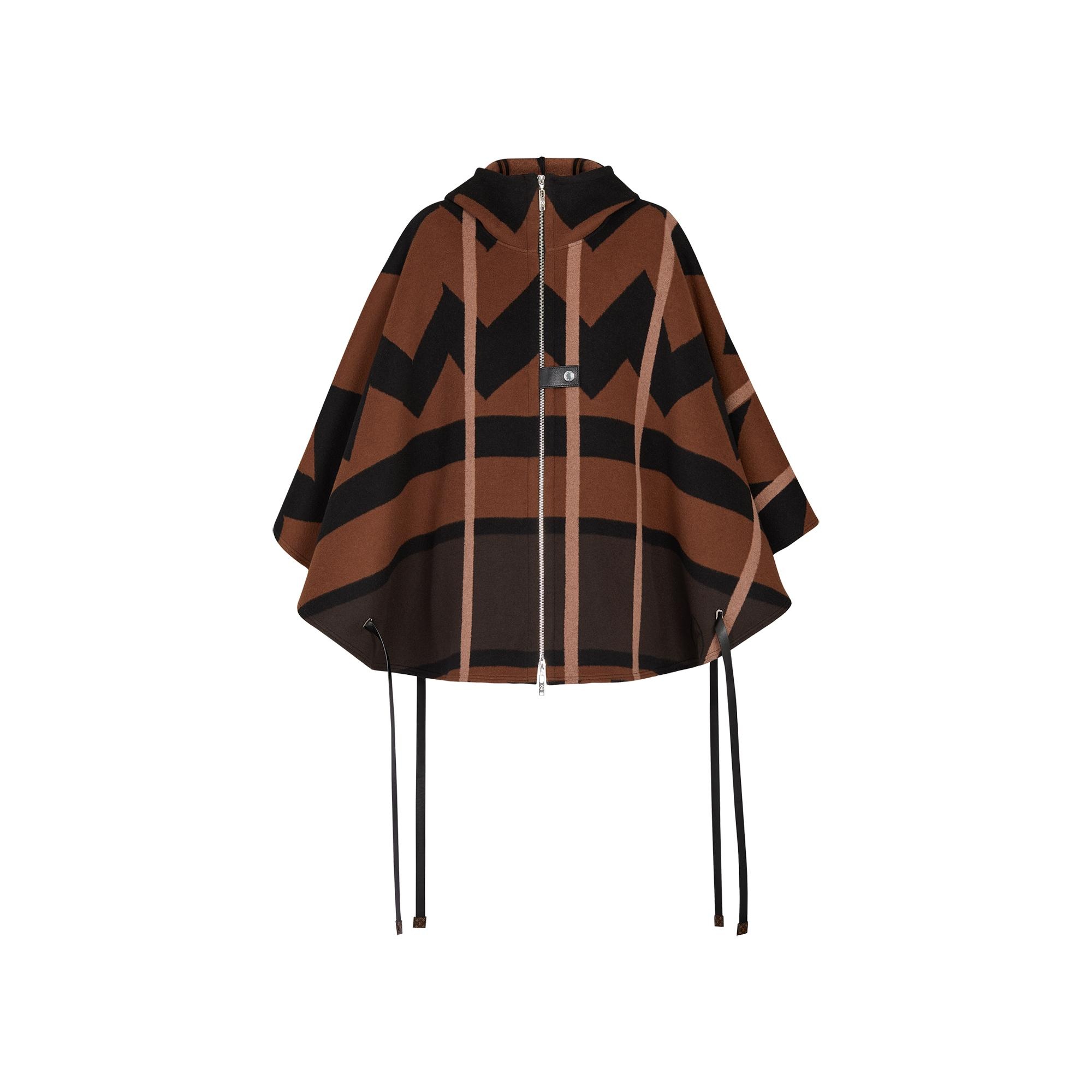 Graphic Hooded Cape - 1