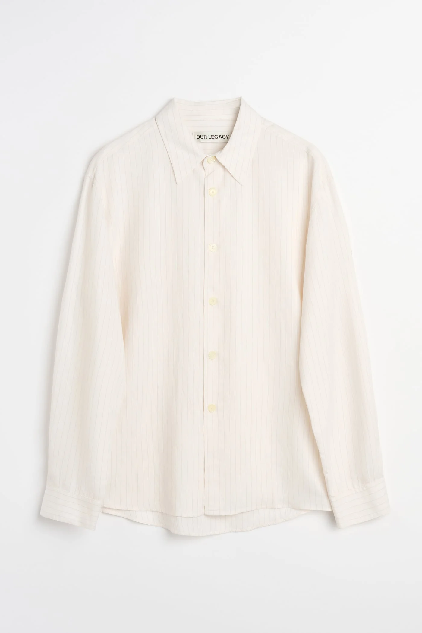 Beyond Shirt Cream Stripe Ceremony Viscose - 1