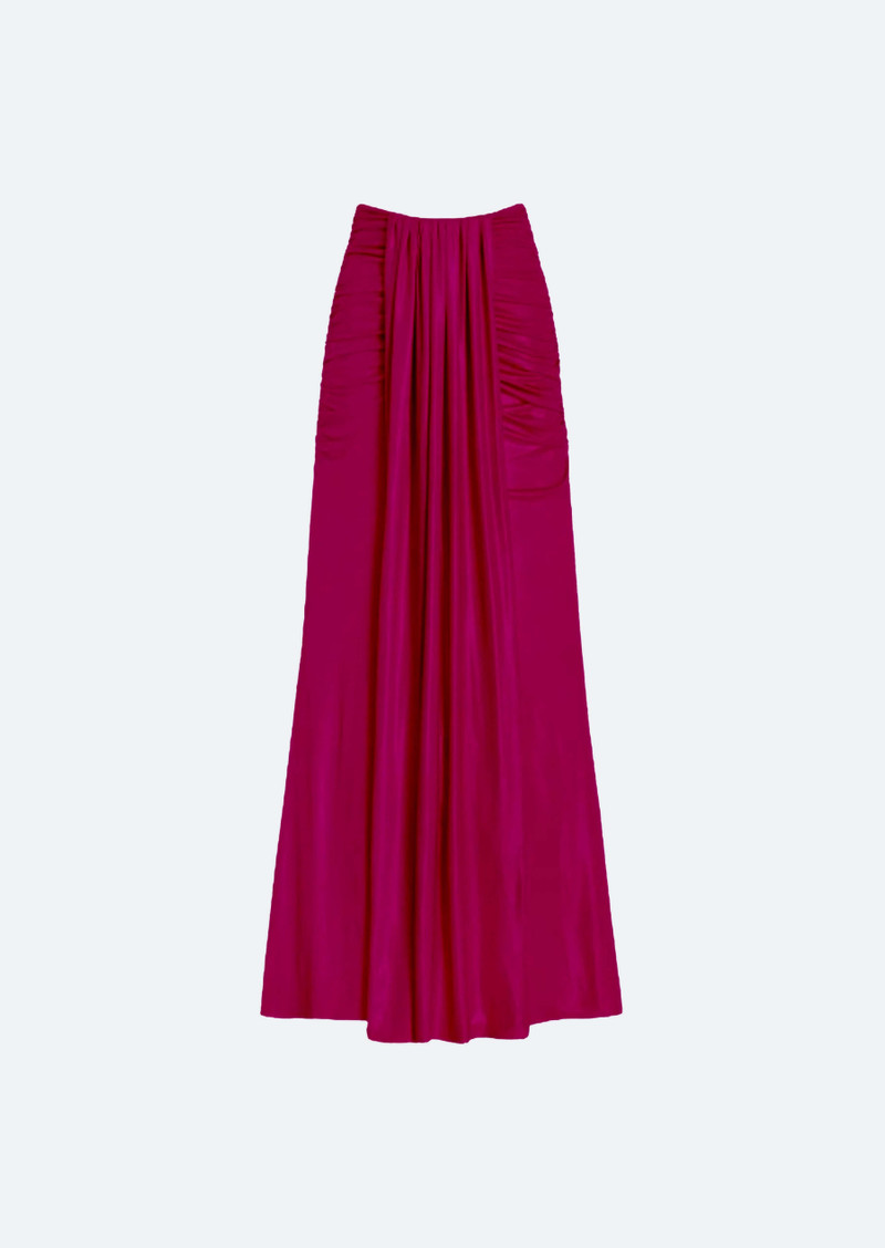Coated Jersey Draped Skirt 1