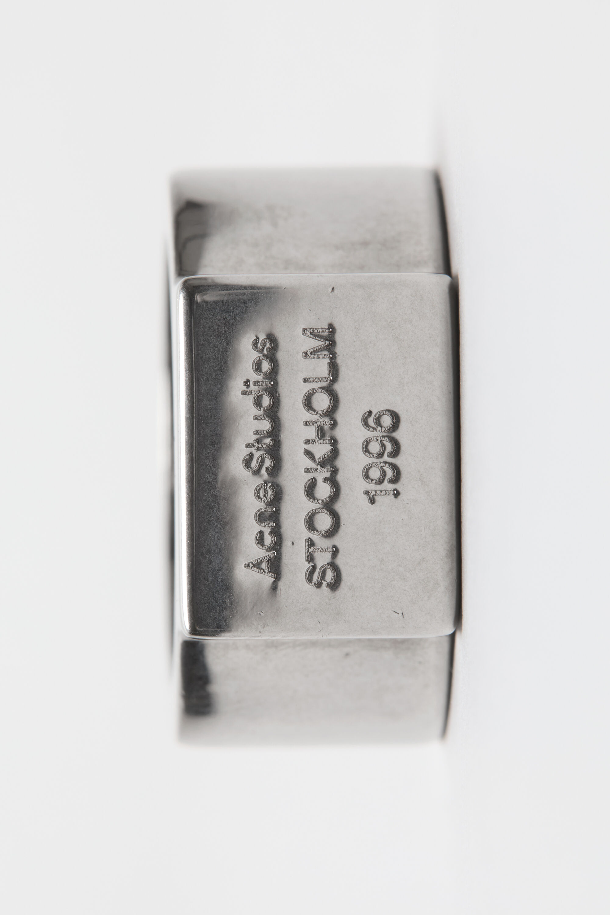 Logo engraved signet ring - Semi matt silver - 3