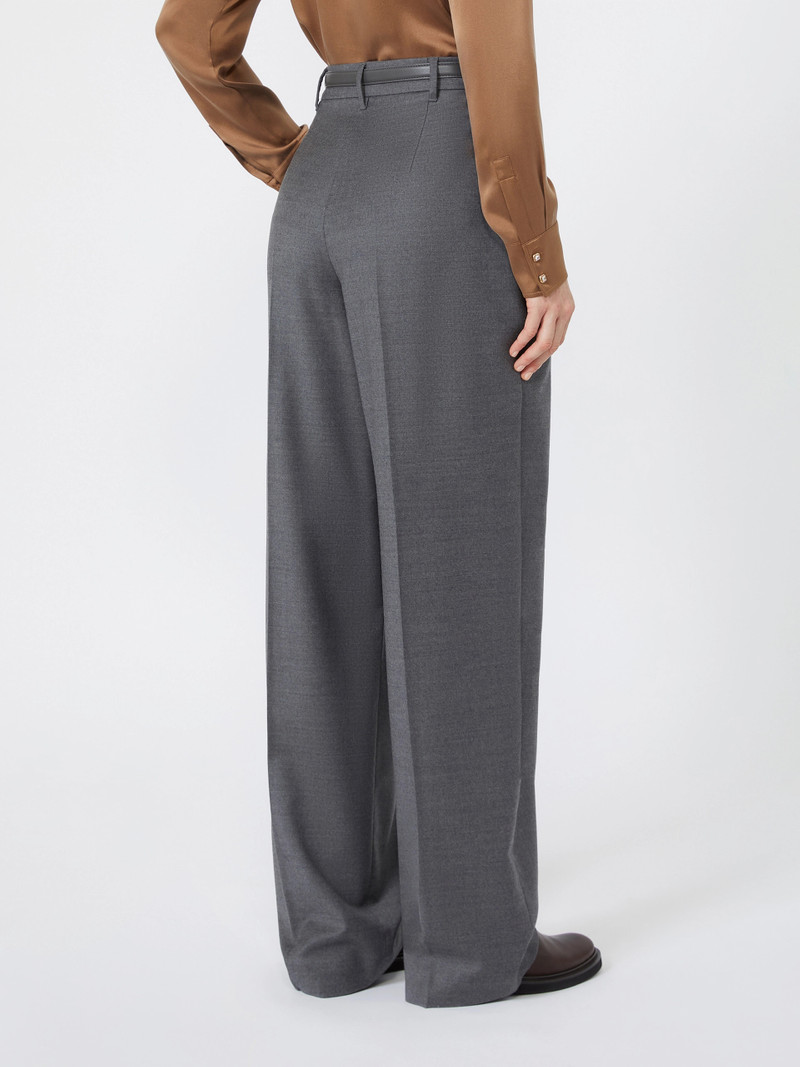 LAGO Mannish wool flannel trousers - DARK GREY 4