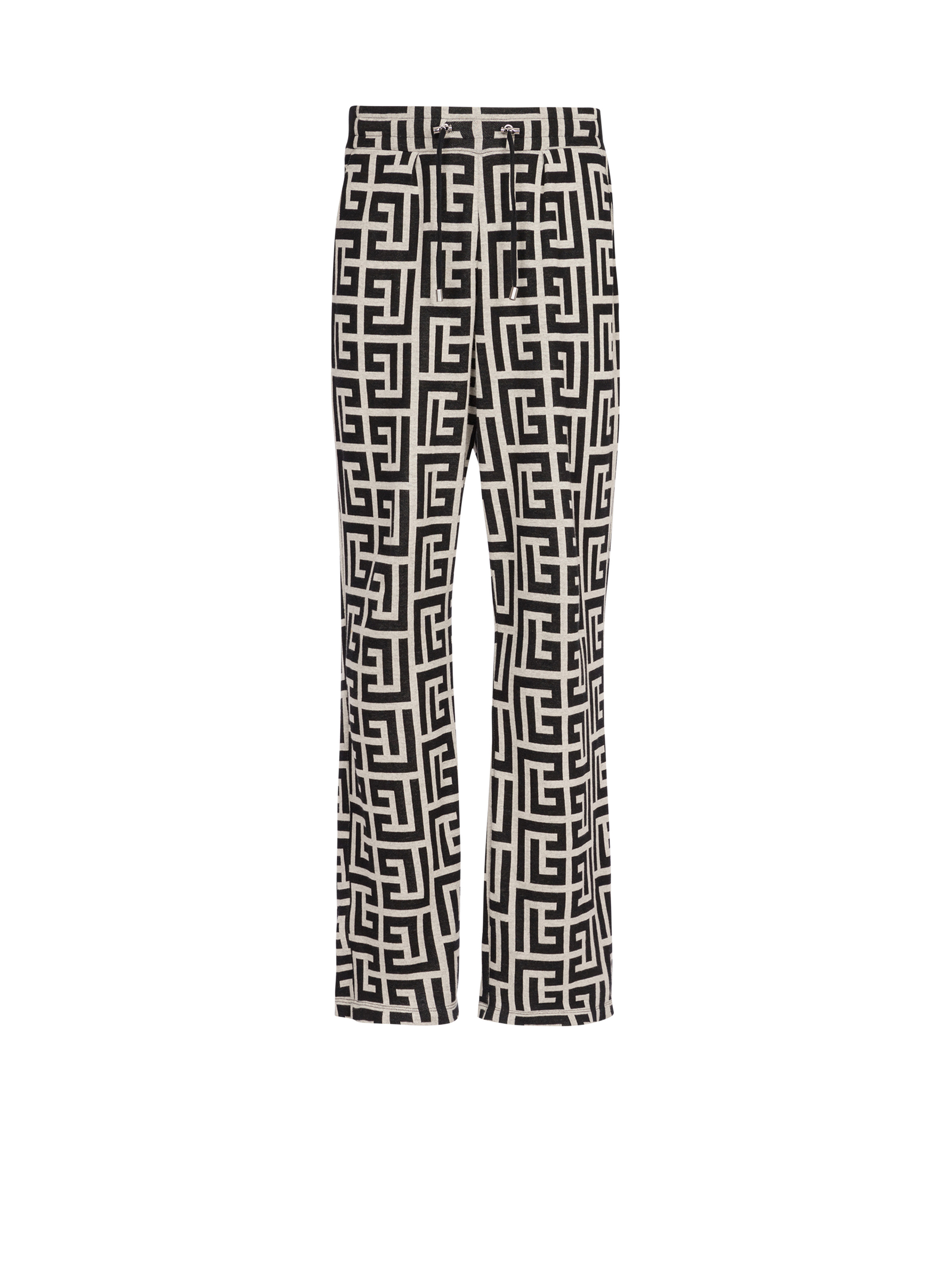Wide jacquard Balmain monogram pyjama pants - 1