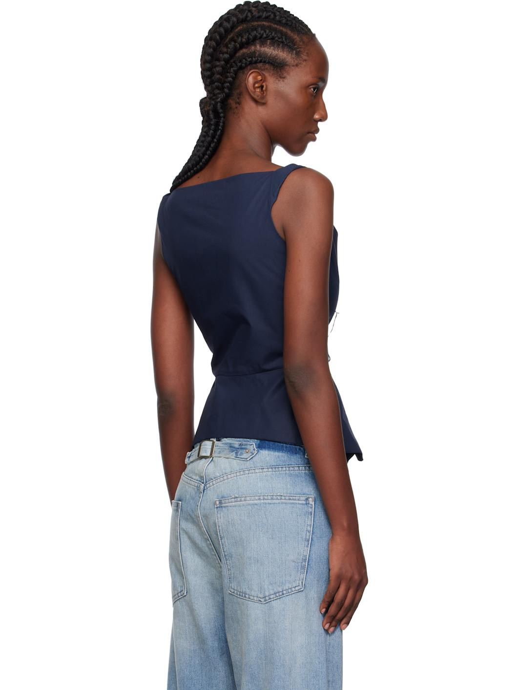 Navy Monday Vest Top - 3