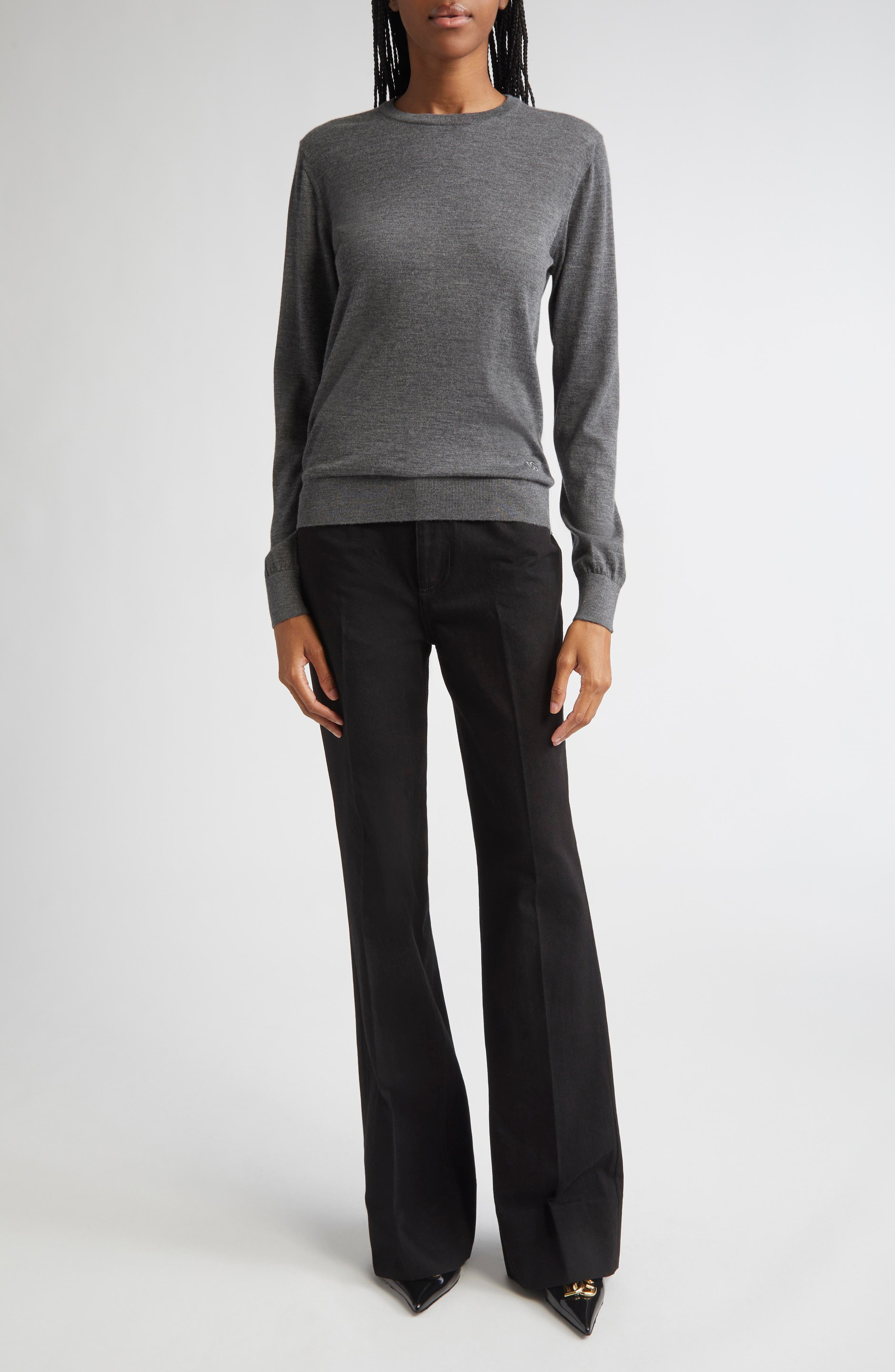 Dolce&Gabbana Denim Flare Leg Jeans in S9001 Blue at Nordstrom - 7