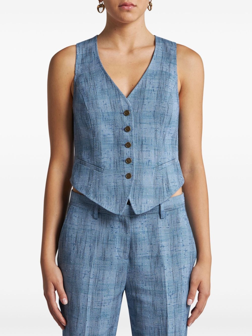 slub waistcoat - 3