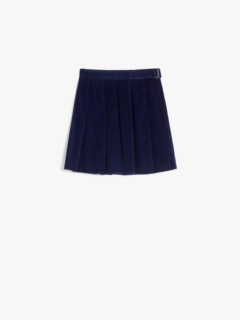 ZUCCA Pleated velvet mini skirt - 1