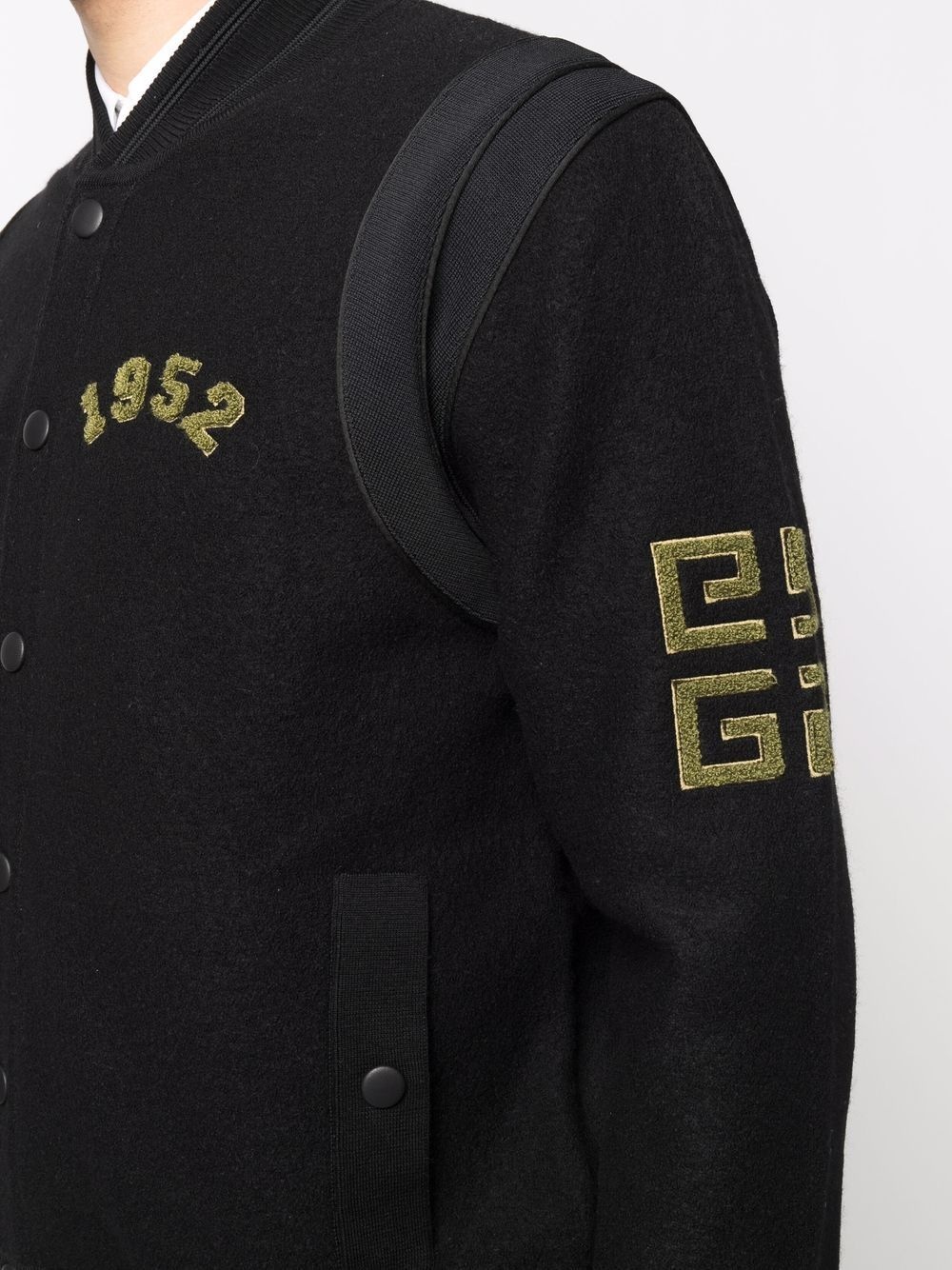 4G logo wool bomber jacket - 5