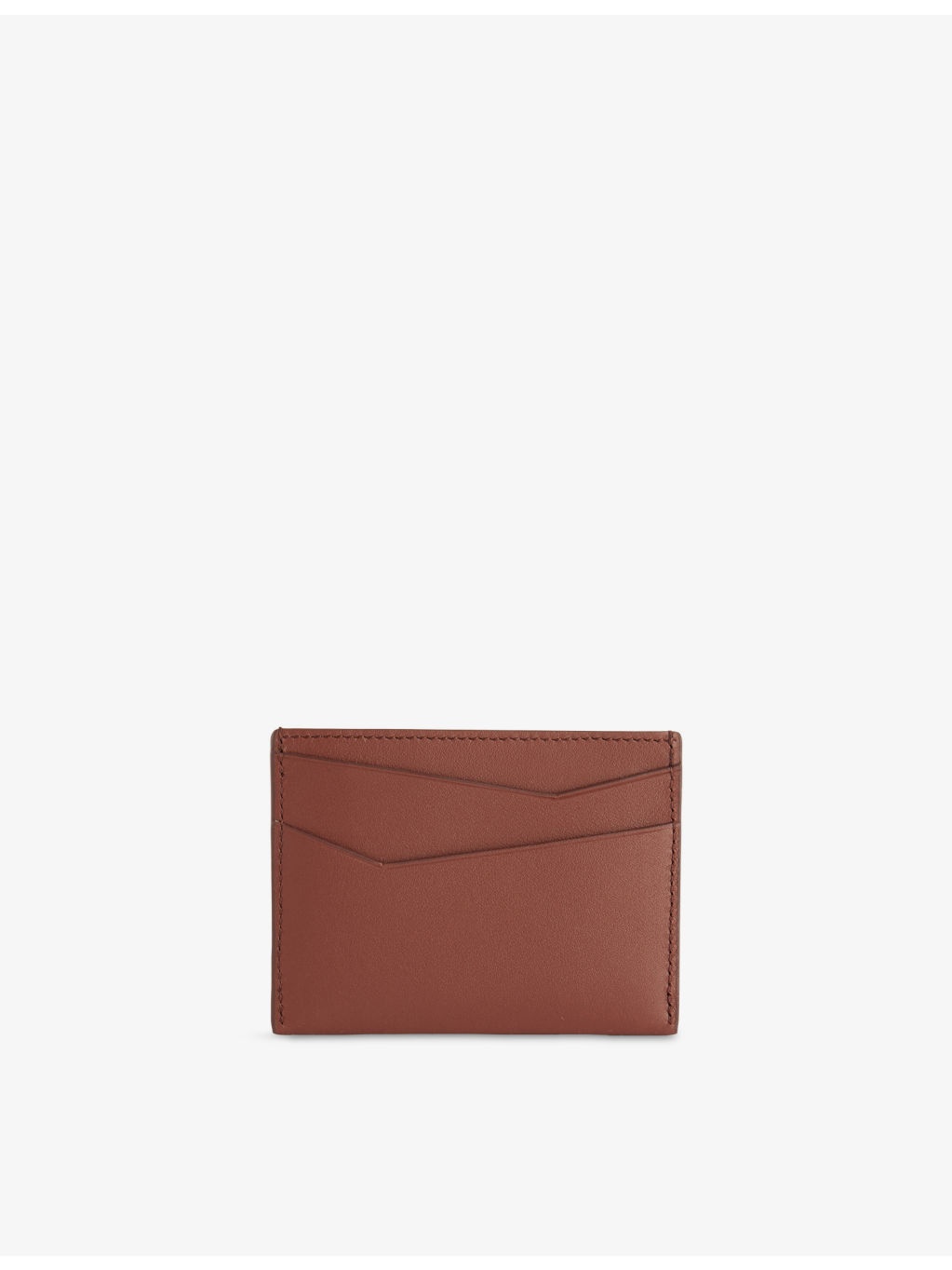 Puzzle Edge Plain Leather Card Holder - 3