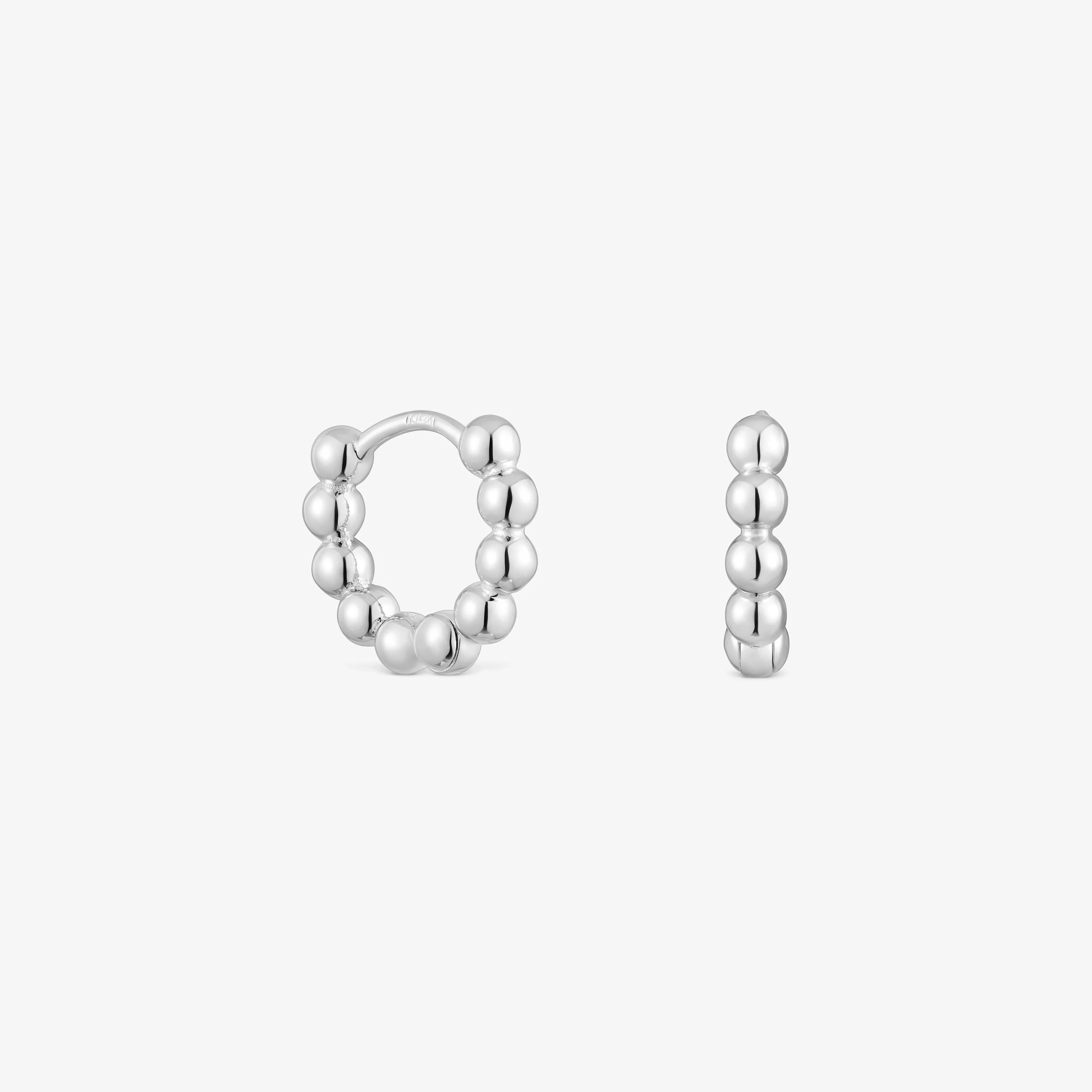 Small silver Hoop earrings Gloss - 1