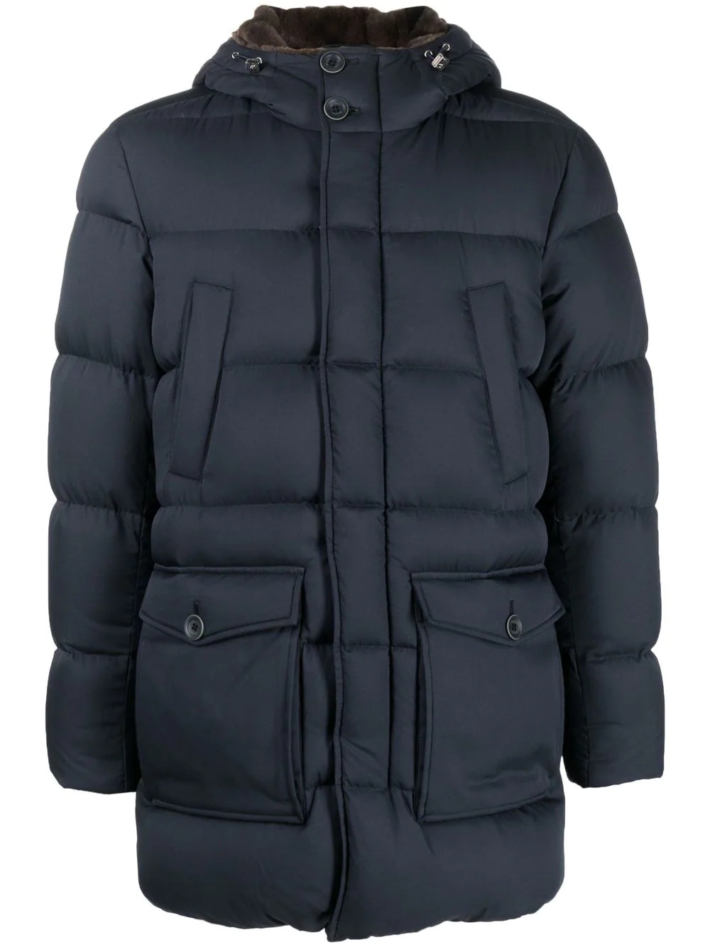 hooded puffer coat - 1