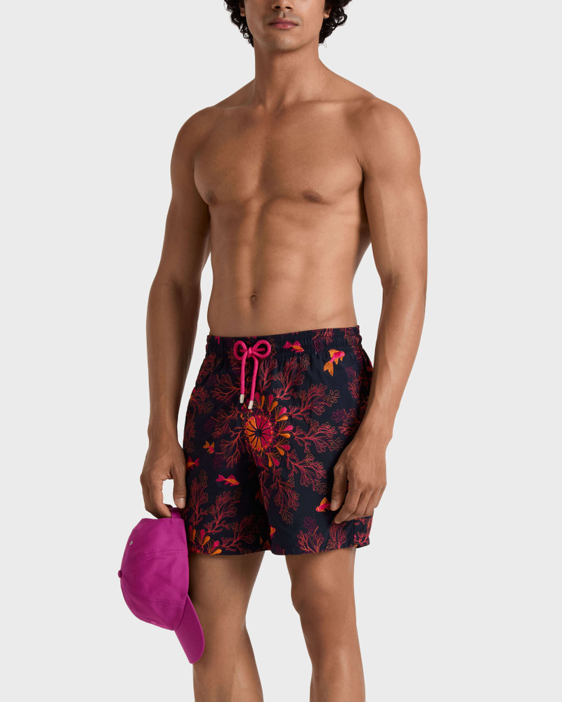 Vilebrequin MEN EMBROIDERED SWIM TRUNKS CORAL MANDALA - LIMITED EDITION outlook