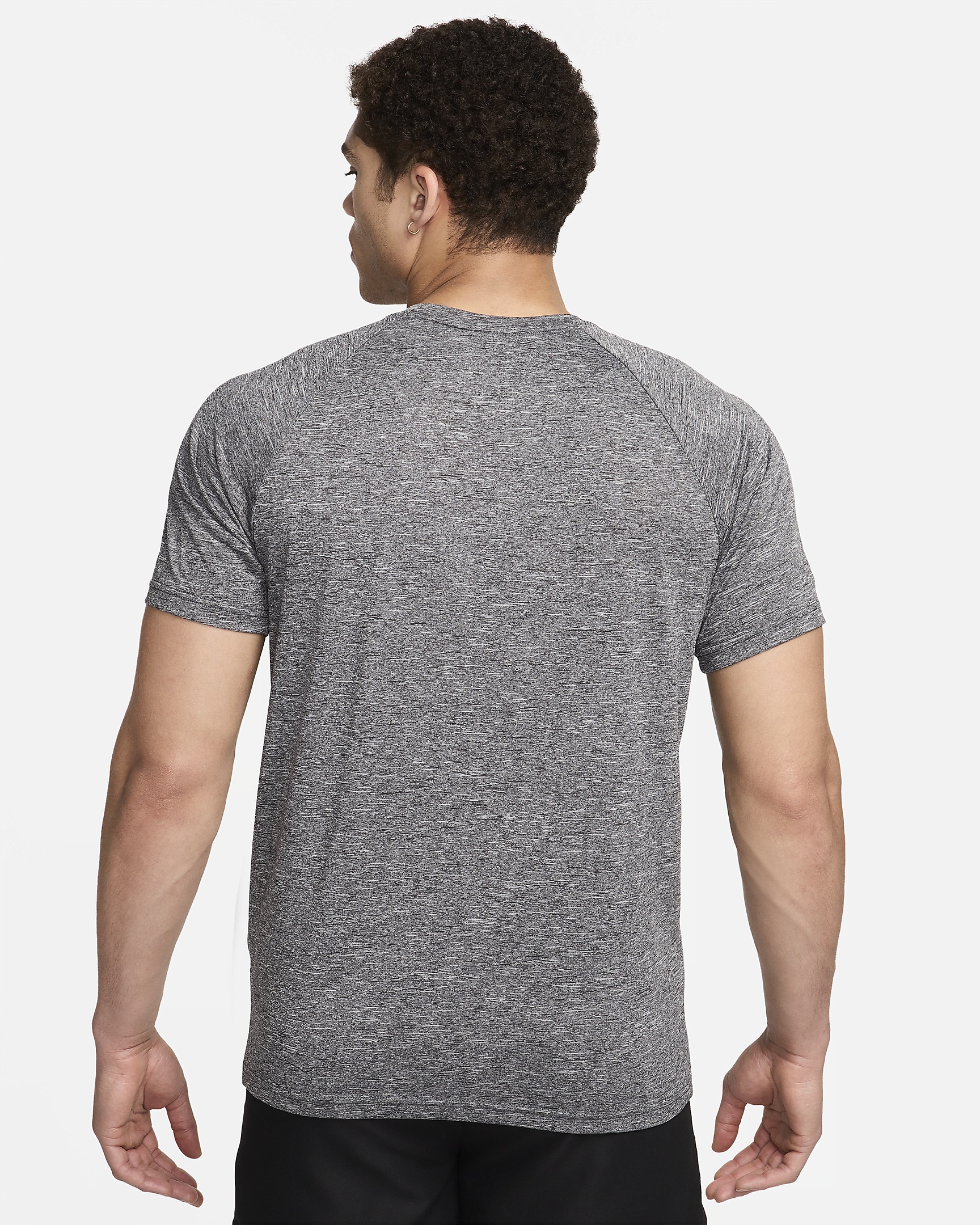 Nike Men's Heathered Short-Sleeve Hydroguard Swim Shirt - 2